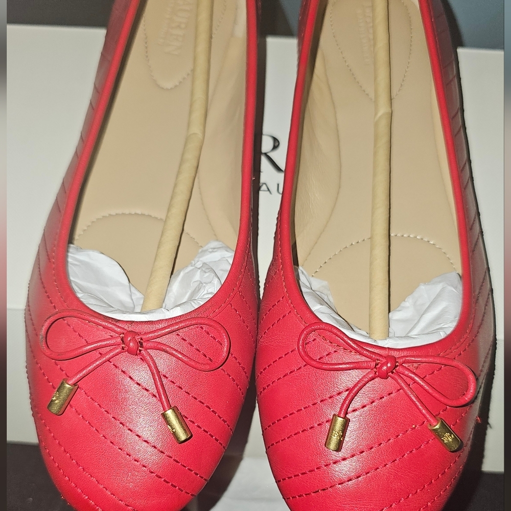 Ralph Lauren Women's Red Ballet Flats